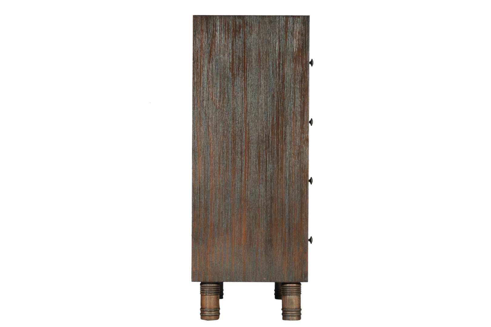 43" X 18" X 47" Dark Brown Pine Wood Chest
