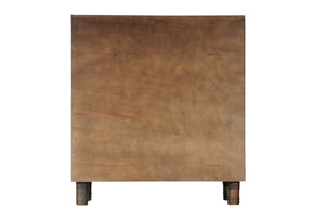 43" X 18" X 47" Dark Brown Pine Wood Chest