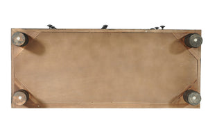 43" X 18" X 47" Dark Brown Pine Wood Chest