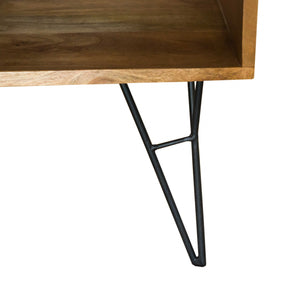 32" X 32" X 16" Natural/Black Mango Coffee Table