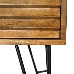 16" X 23" X 23" Natural/Black Mango 1-Drawer Nightstand