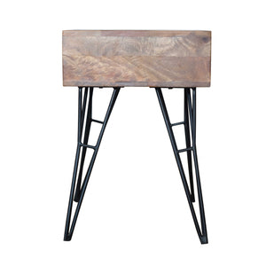 16" X 23" X 23" Natural/Black Mango 1-Drawer Nightstand