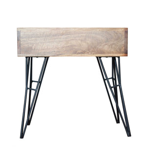 16" X 23" X 23" Natural/Black Mango 1-Drawer Nightstand