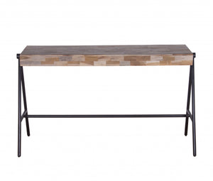Natural Narrow A Frame Wood  Table Desk