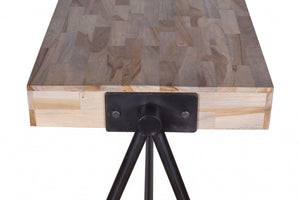 Natural Narrow A Frame Wood  Table Desk