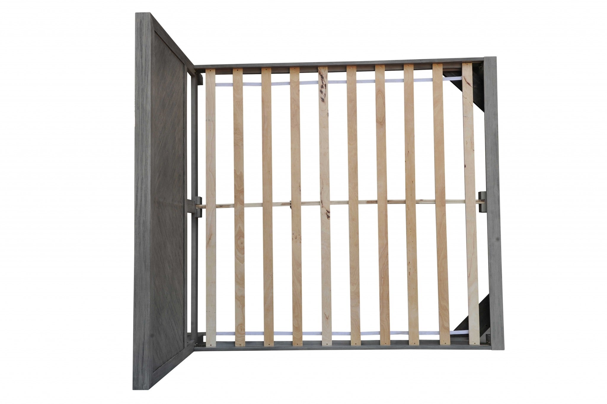 80" X 88" X 54" Black Acacia Wood Metal King Size Bed