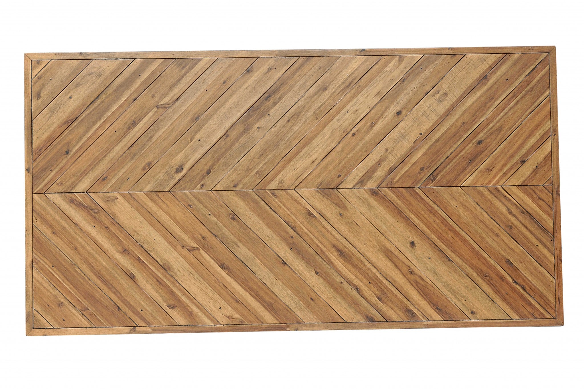 38" X 72" X 36" Natural Acacia Wood Metal Rectangle Counter Height Dining Table