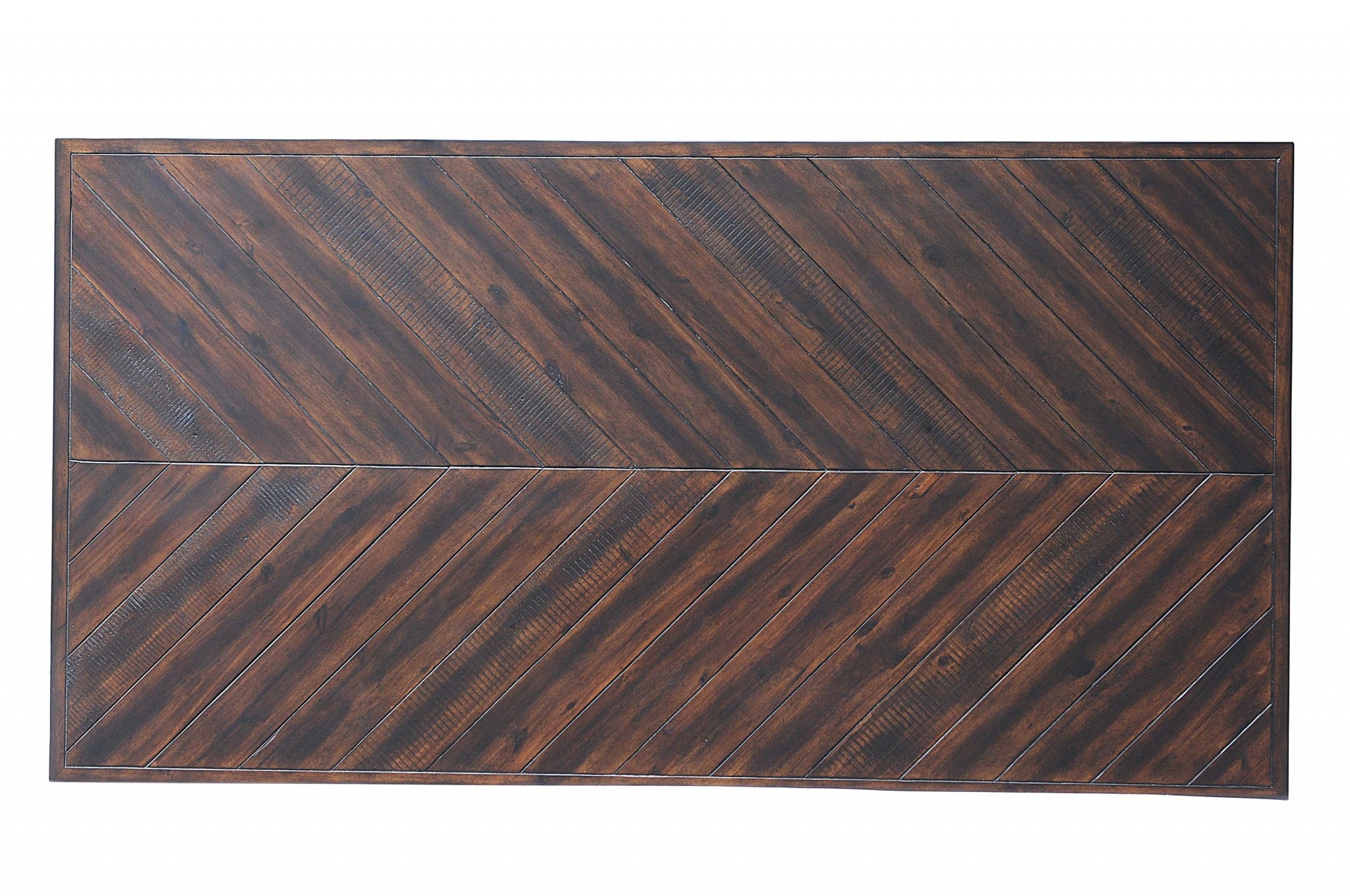 38" X 72" X 36" Tobacco Acacia Wood Metal Rectangle Counter Height Dining Table