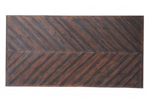 38" X 72" X 36" Tobacco Acacia Wood Metal Rectangle Counter Height Dining Table