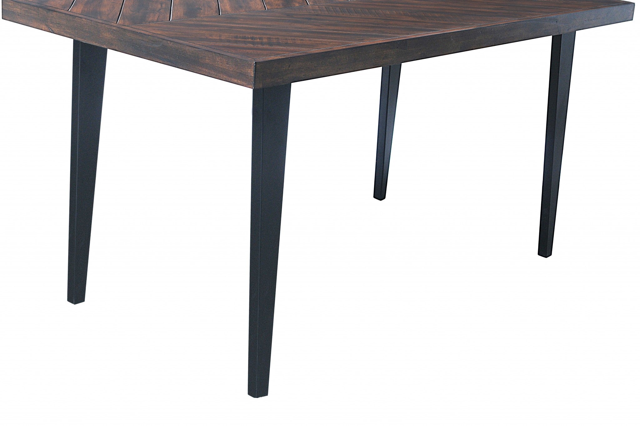 38" X 72" X 36" Tobacco Acacia Wood Metal Rectangle Counter Height Dining Table