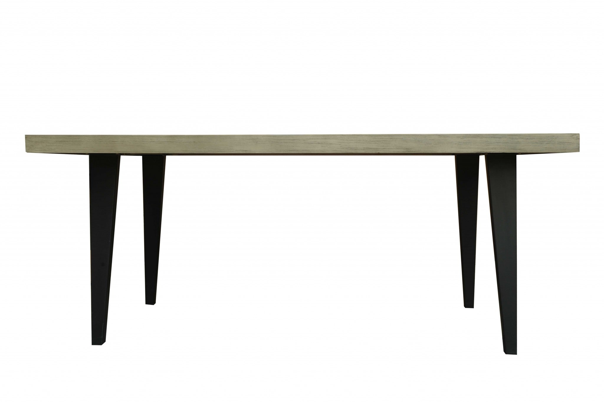 38" X 72" X 30" Black Acacia Wood Rectangle Dining Table - Large