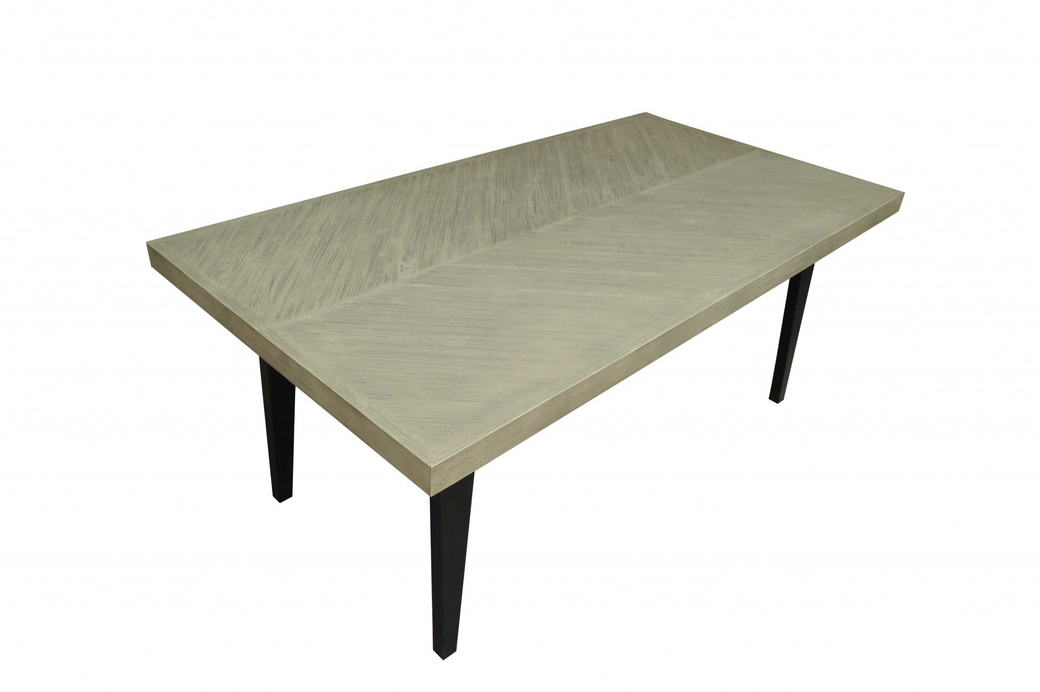 38" X 72" X 30" Black Acacia Wood Rectangle Dining Table - Large