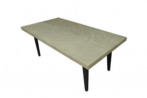 38" X 72" X 30" Black Acacia Wood Rectangle Dining Table - Large