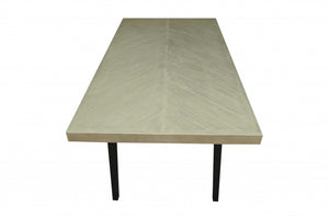 38" X 72" X 30" Black Acacia Wood Rectangle Dining Table - Large