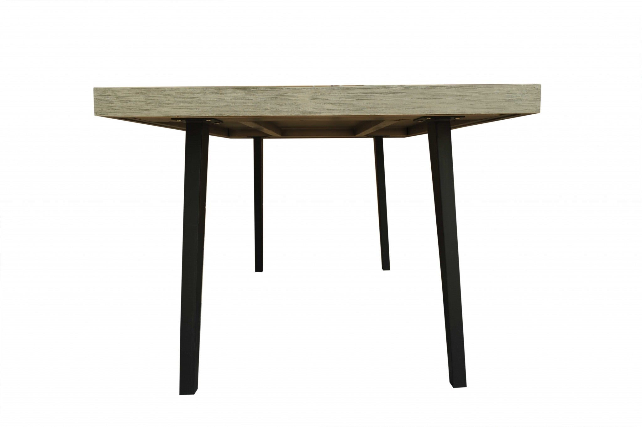 38" X 72" X 30" Black Acacia Wood Rectangle Dining Table - Large