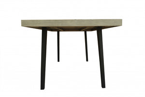 38" X 72" X 30" Black Acacia Wood Rectangle Dining Table - Large