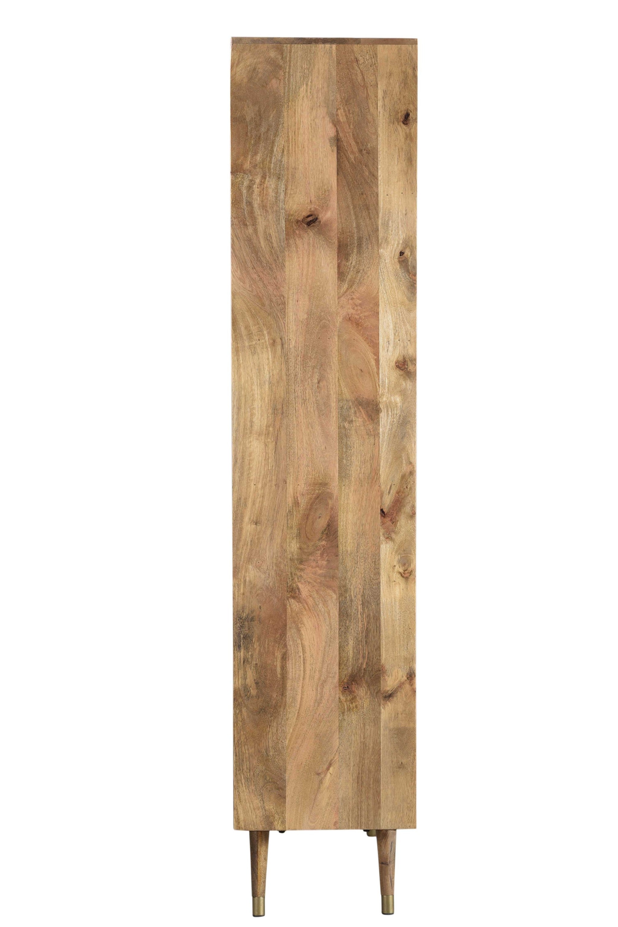 17" X 33" X 82" Honey Wood Small Bookshelf