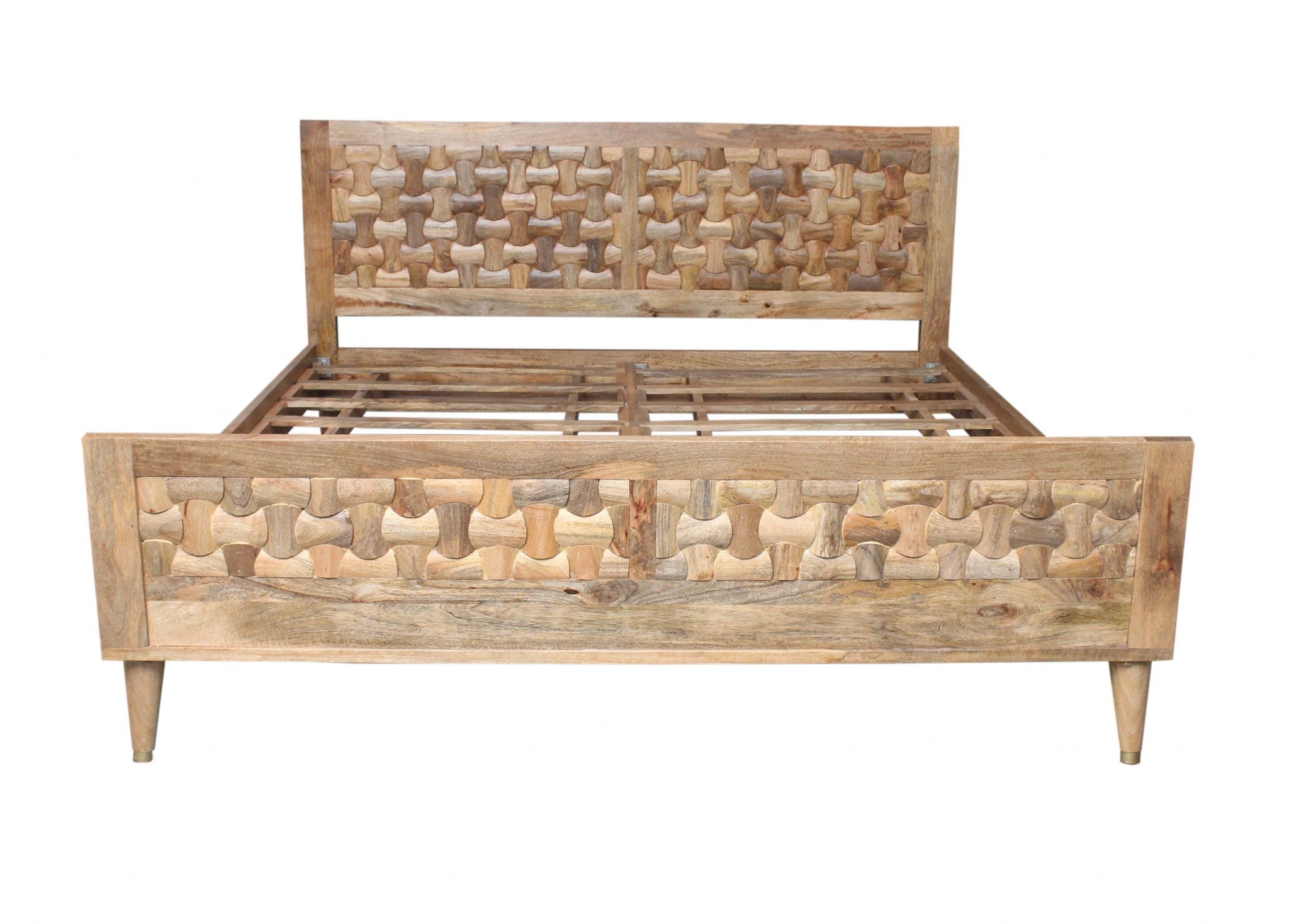 78" X 82" X 42" Honey Wood King Size Bed