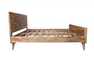 78" X 82" X 42" Honey Wood King Size Bed