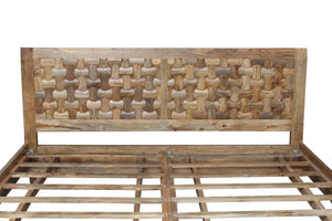 78" X 82" X 42" Honey Wood King Size Bed