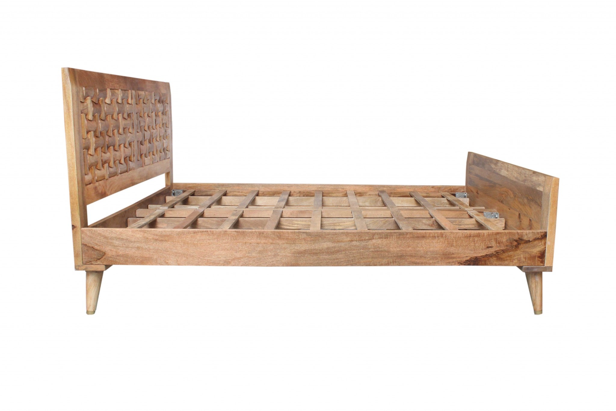 62" X 82" X 42" Honey Wood Queen Size Bed