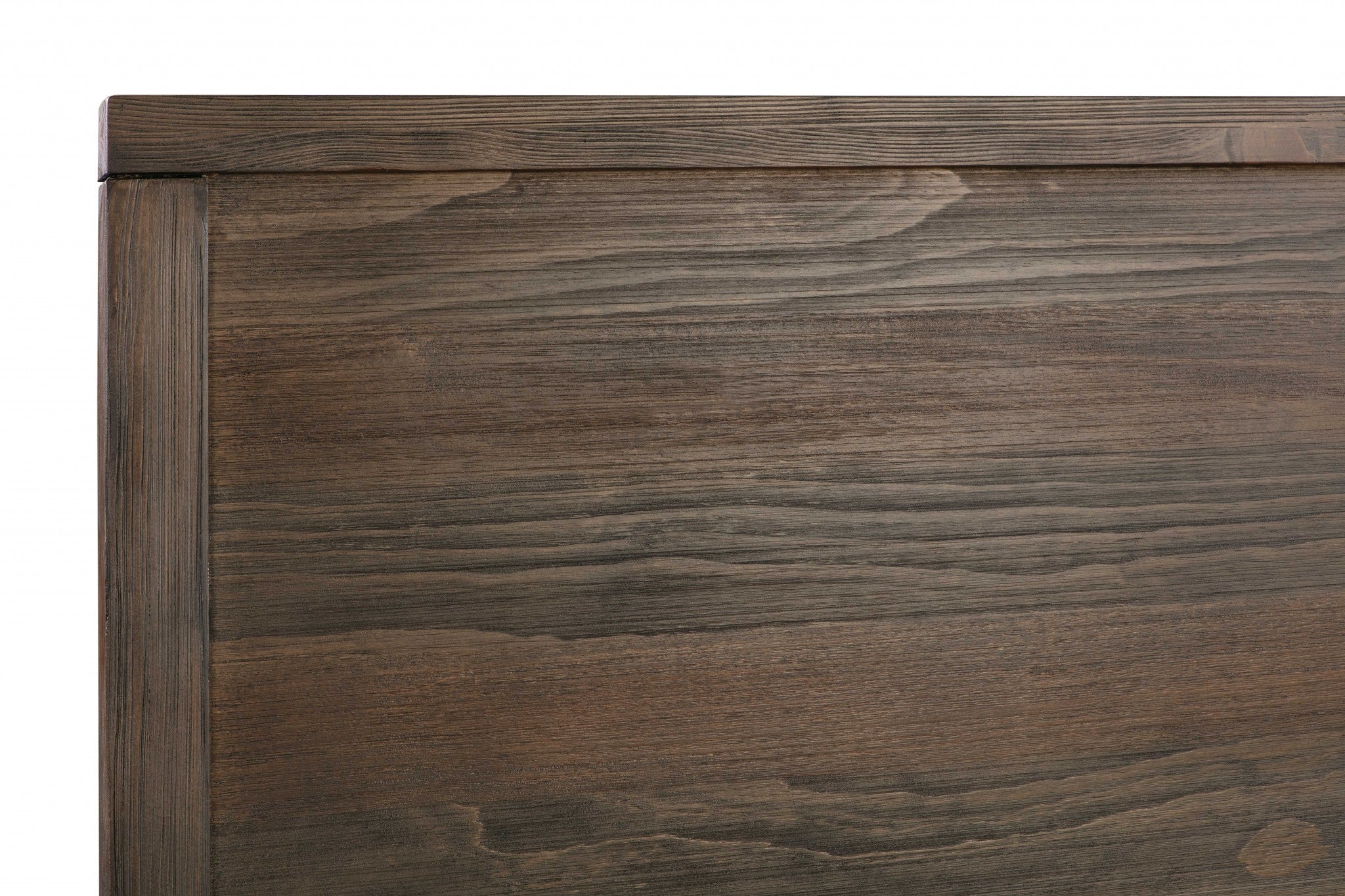 64" X 86" X 58" Brown Pine Wood Queen Bed