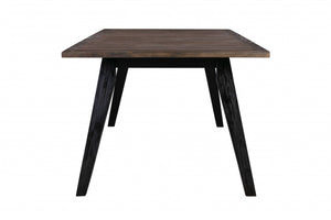 39" X 83" X 31" Brown Pine Wood And Mdf Large Dining Table