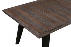 39" X 83" X 31" Brown Pine Wood And Mdf Large Dining Table