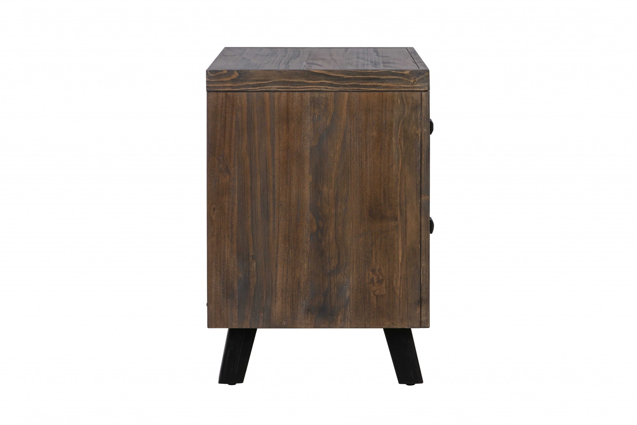 Brown Pine Wood Nightstand