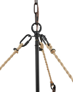 24" X 24" X 24" Black Metal Chandelier