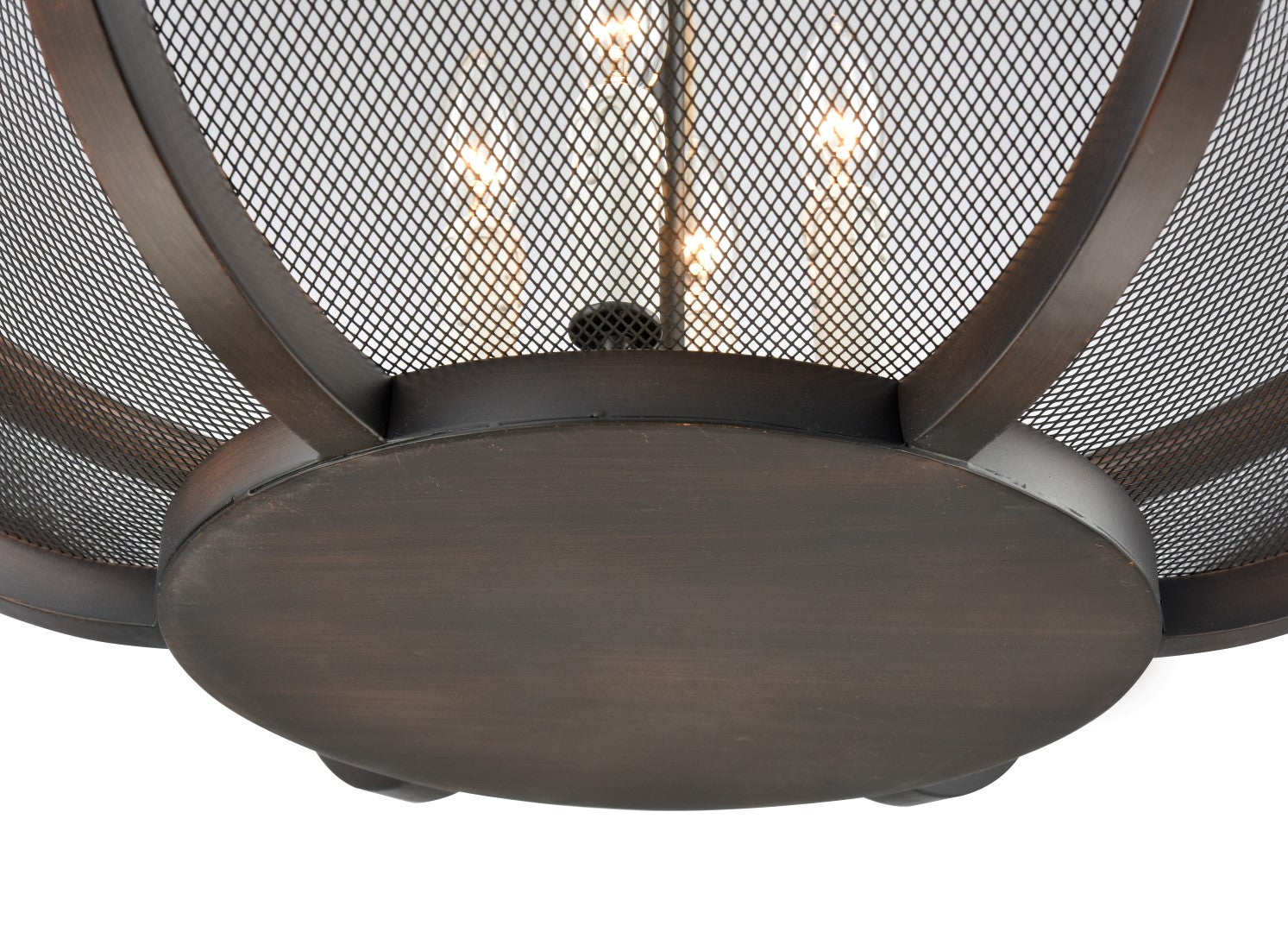 24" X 24" X 24" Black Metal Chandelier