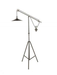 30" X 14" X 65" Brass Metal Floor Lamp
