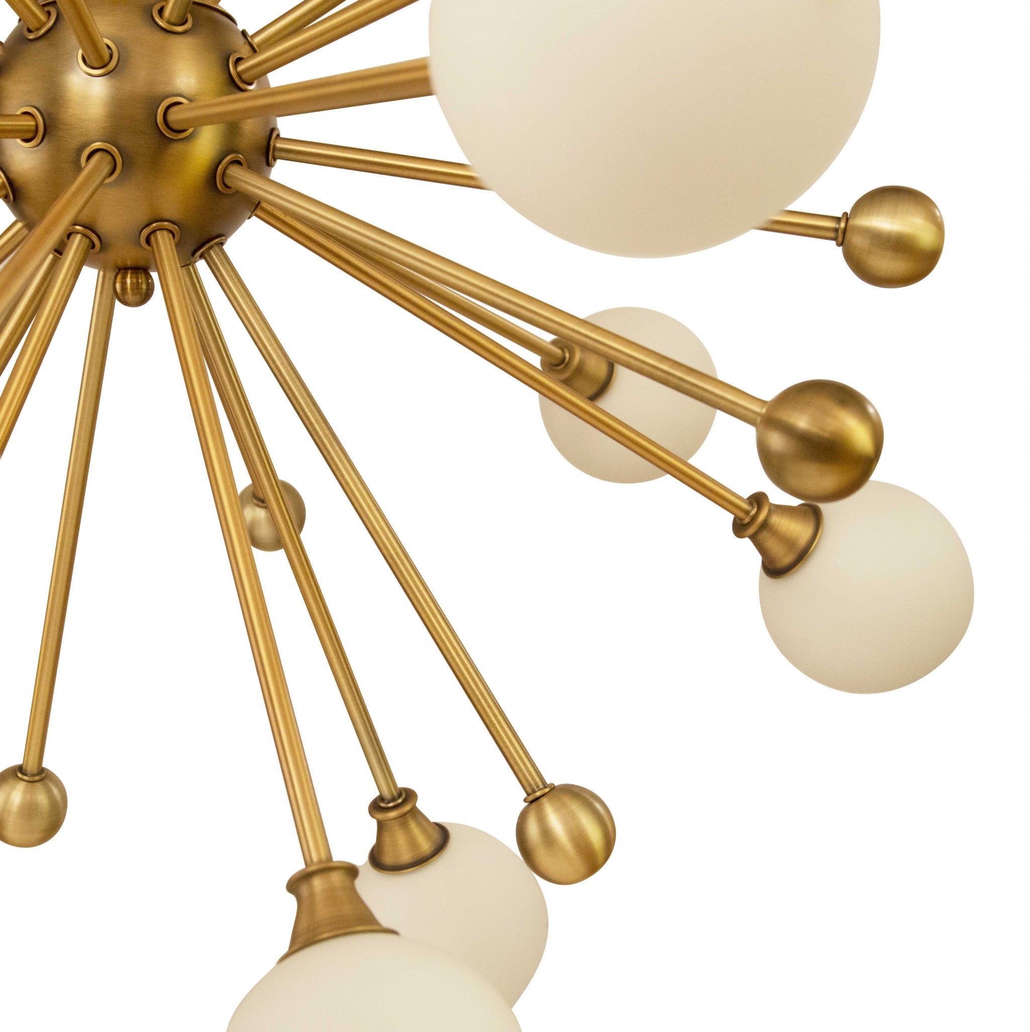 37" X 37" X 39" Brass Metal Glass Rope Chandelier