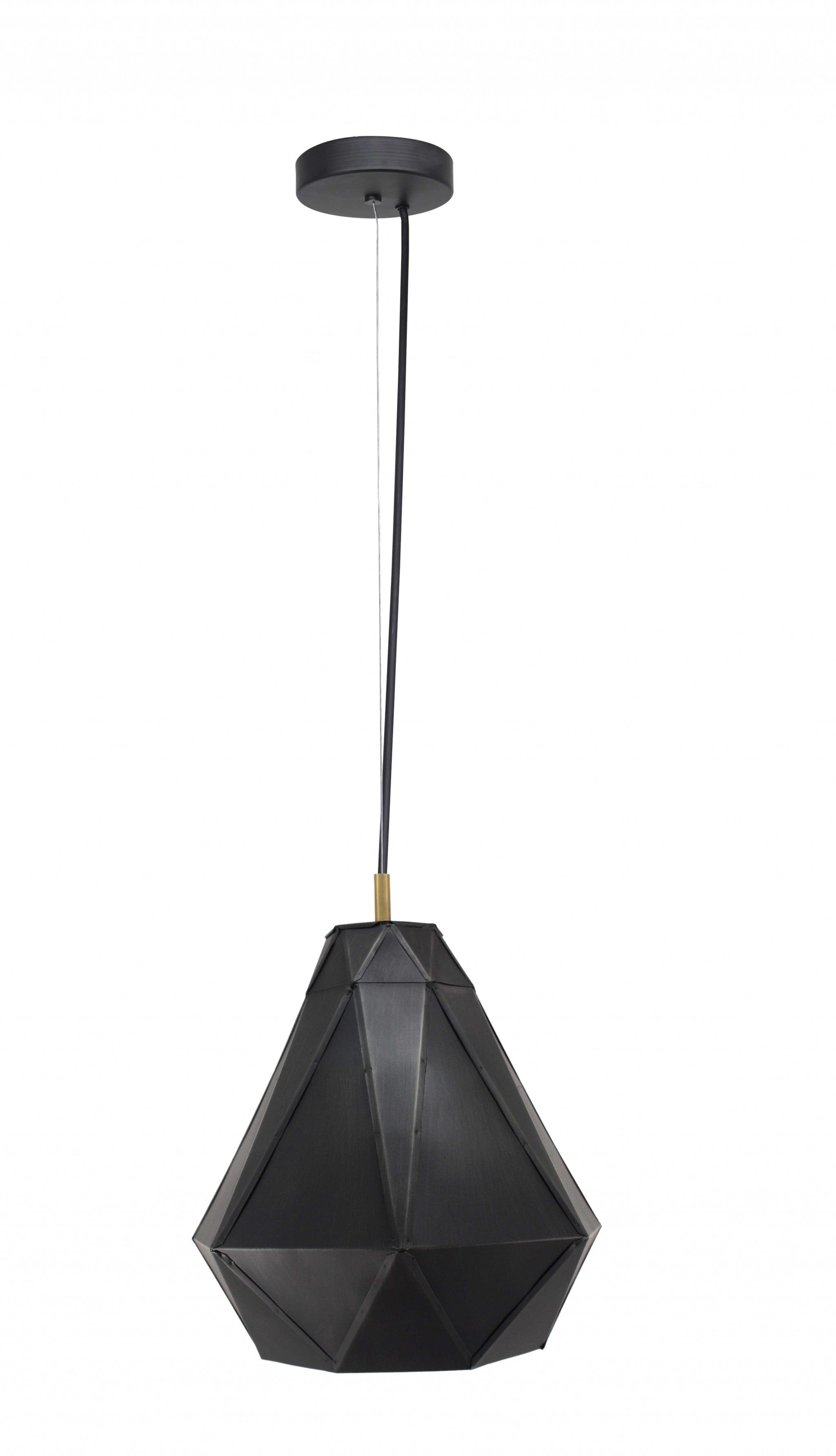 13" X 13" X 15" Galvanized Iron Pendant Light