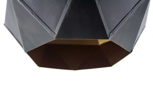 13" X 13" X 15" Galvanized Iron Pendant Light