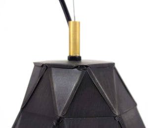 13" X 13" X 15" Galvanized Iron Pendant Light