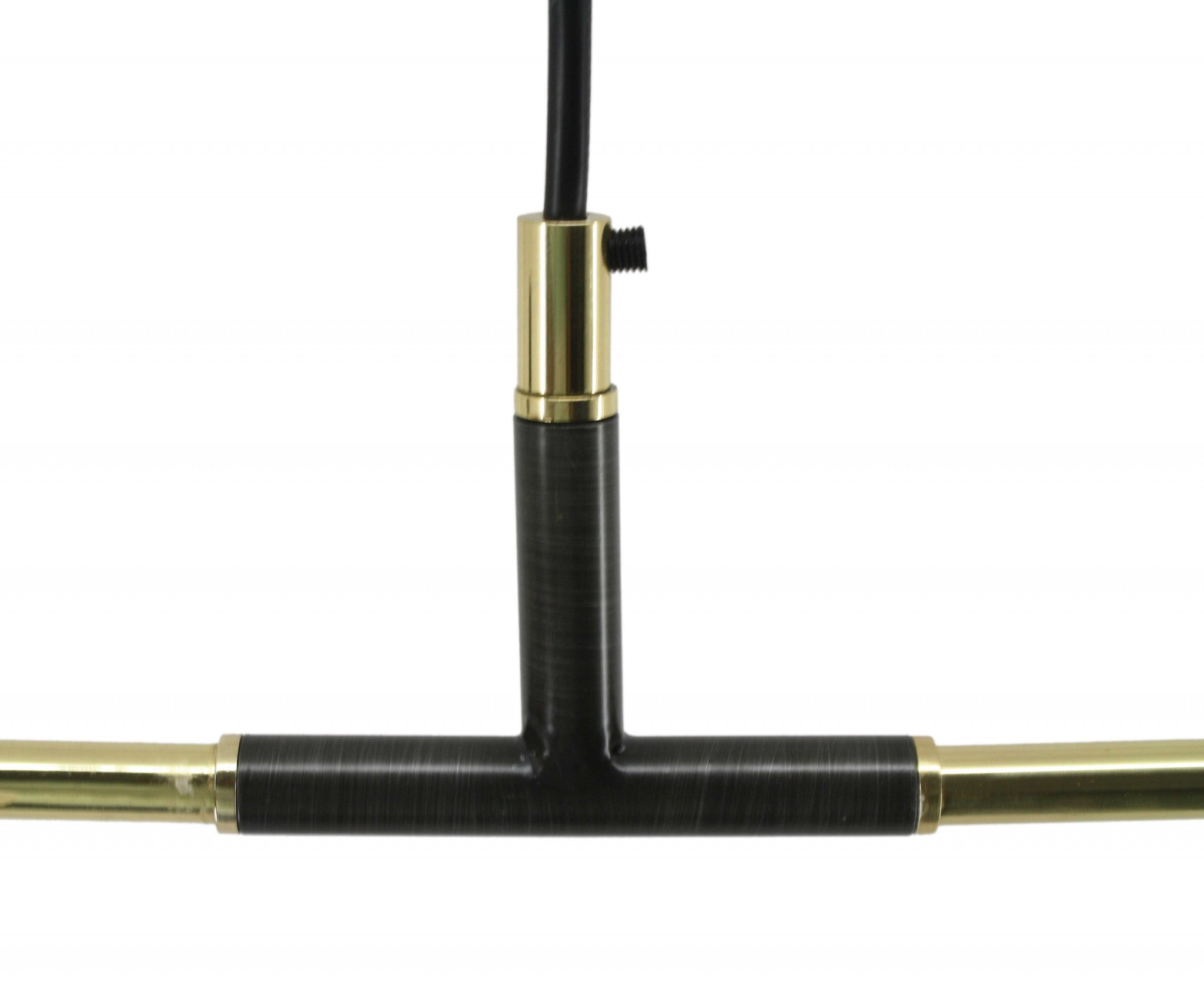 Modern Brass and Black L Shape Pendant Lamp