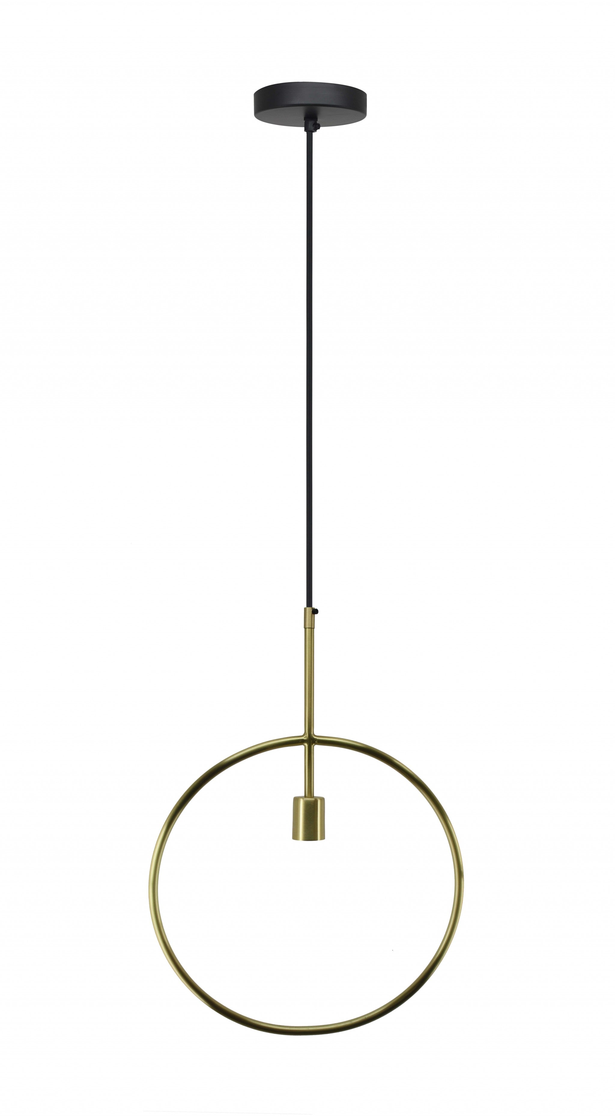 17" X 2" X 23"  Matte Brass Iron Pendant Lamp