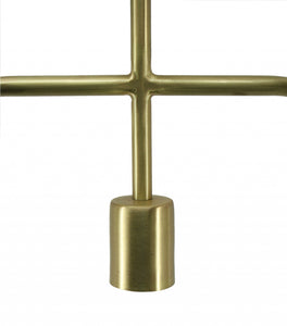 11" X 2" X 19" Matte Brass Iron Pendant Lamp