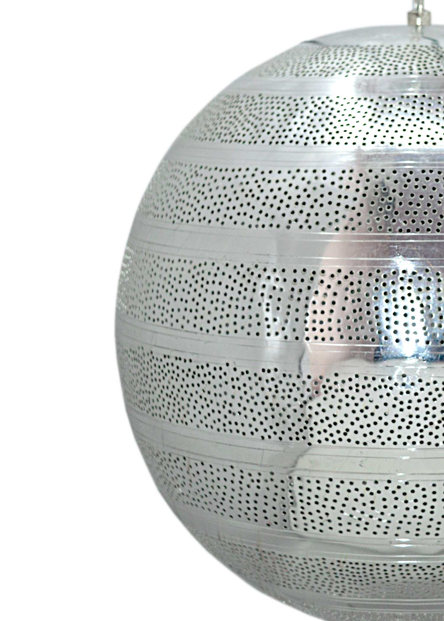 16" X 16" X 17" Silver Aluminium Iron Pendant Lamp