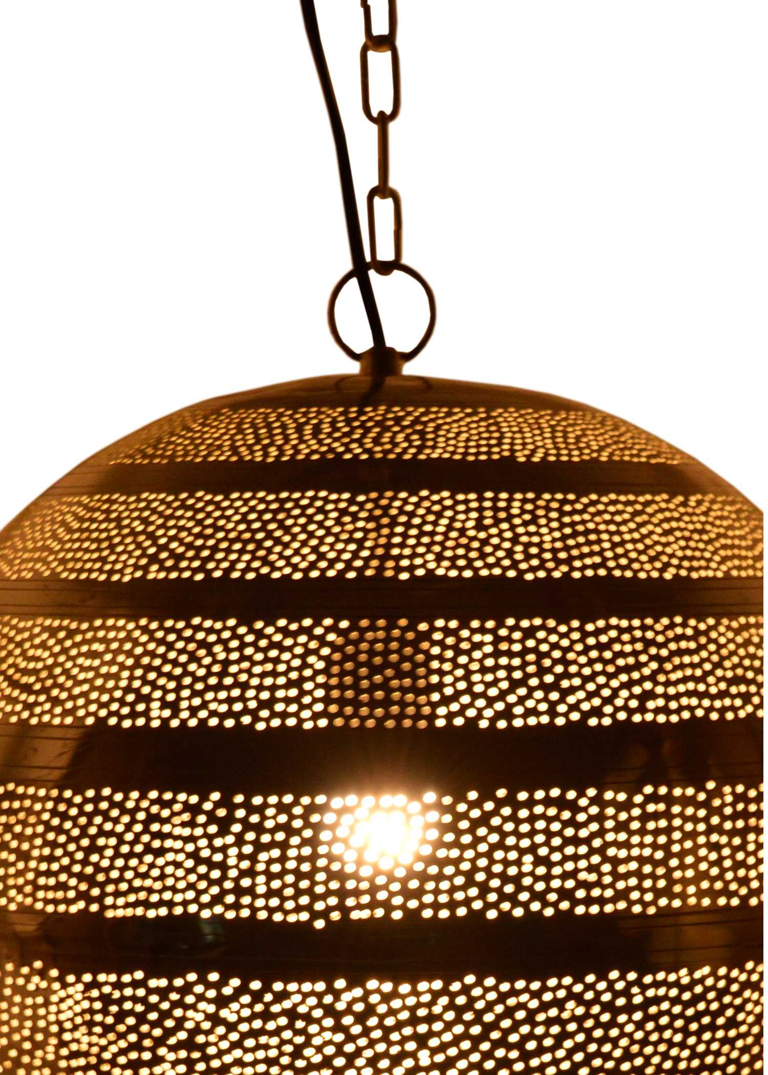 16" X 16" X 17" Silver Aluminium Iron Pendant Lamp