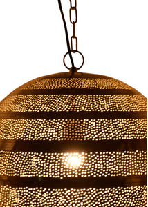 16" X 16" X 17" Silver Aluminium Iron Pendant Lamp
