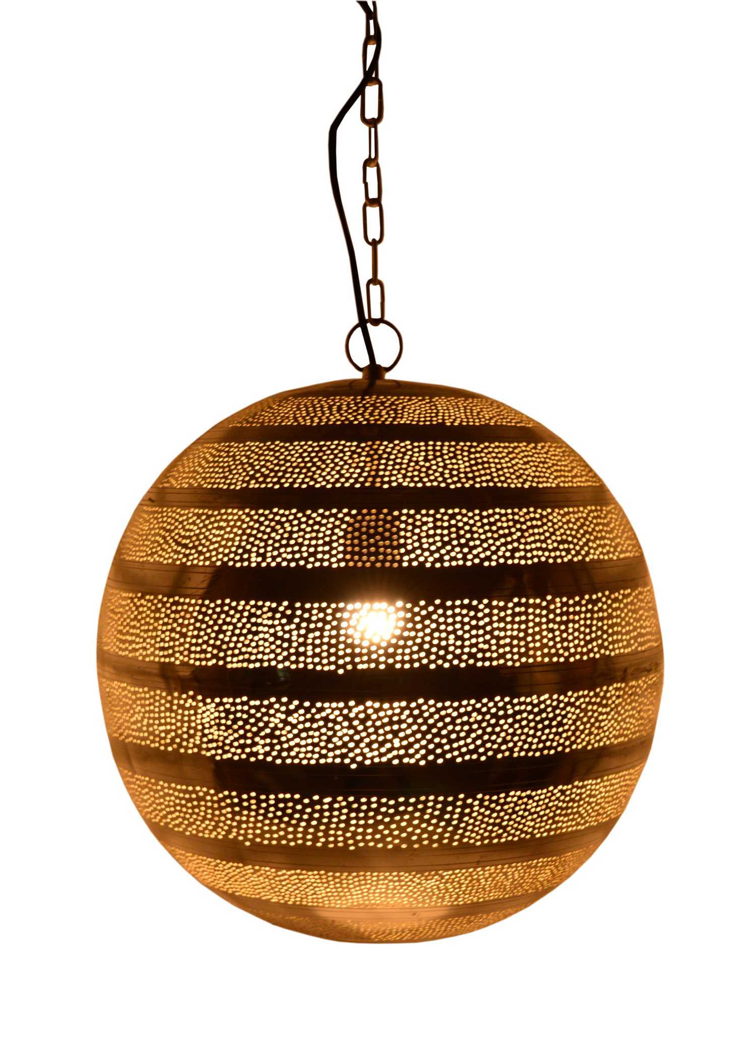 16" X 16" X 17" Silver Aluminium Iron Pendant Lamp