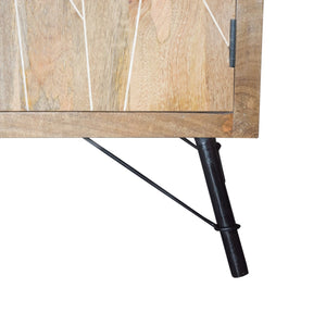 17" X 68" X 82" Natural Tones Iron Wood Large Bookshelf