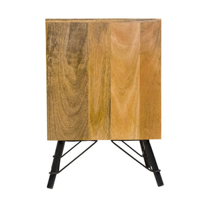 14" X 18" X 26" Natural Tones Mango Wood 3-Drawer Nightstand
