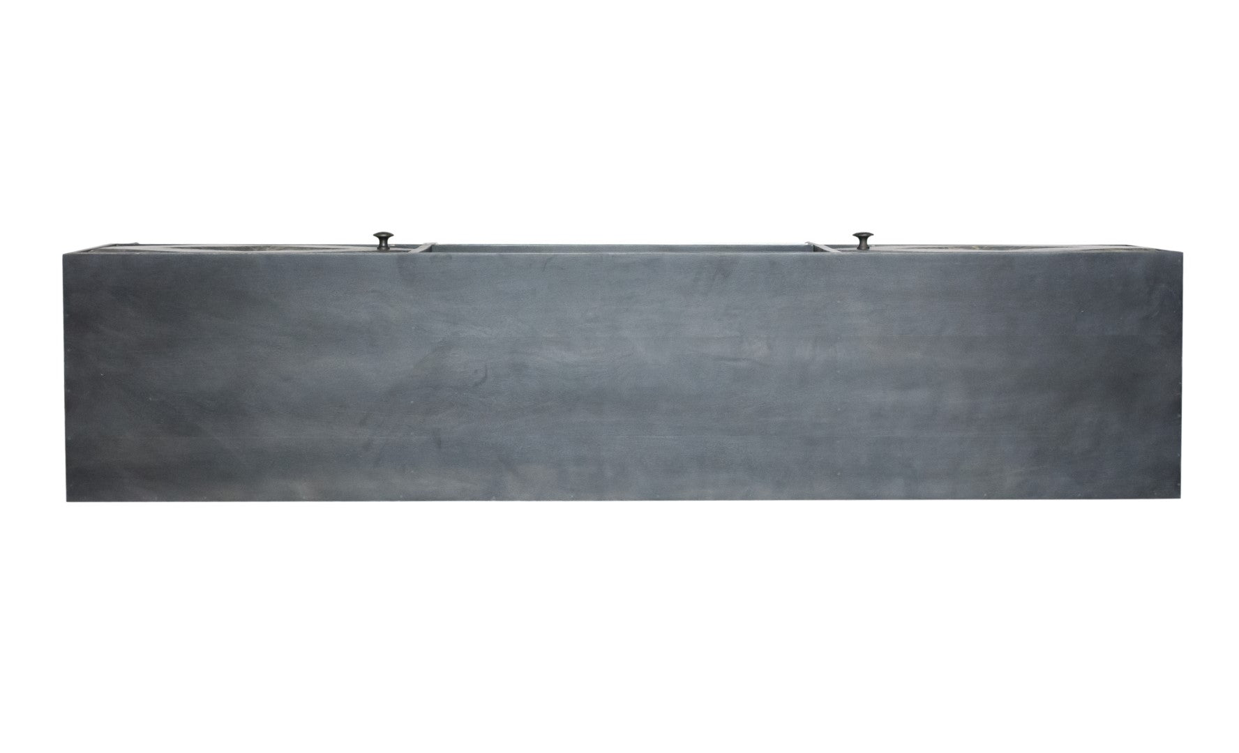 16" X 71" X 23" Metal Base Mango Wood Media Unit