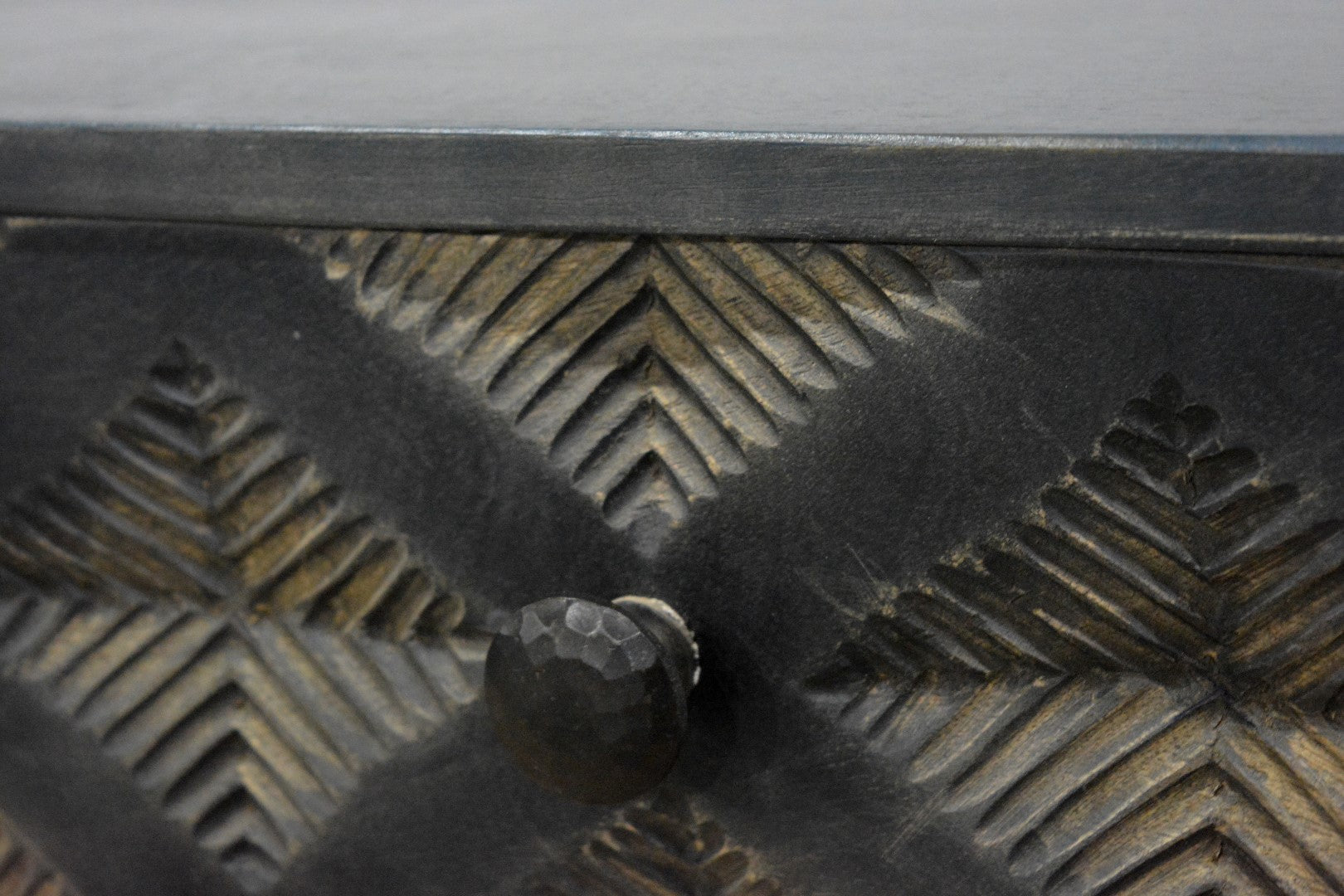 48" X 24" X 18" Metal Base Mango Wood Coffee Table