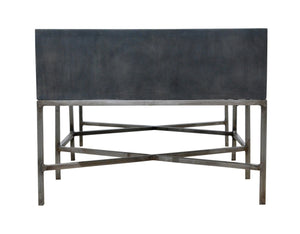 48" X 24" X 18" Metal Base Mango Wood Coffee Table