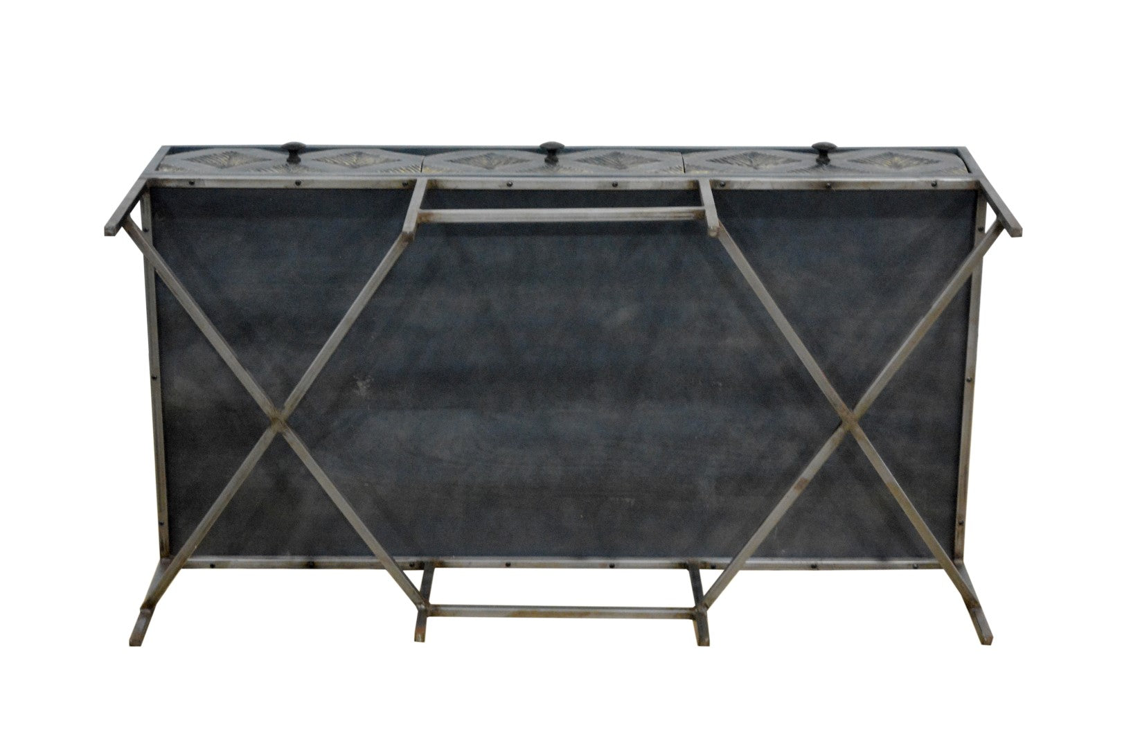 48" X 24" X 18" Metal Base Mango Wood Coffee Table