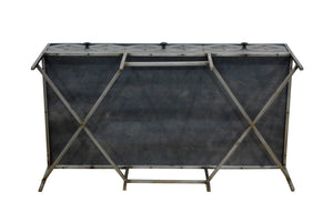 48" X 24" X 18" Metal Base Mango Wood Coffee Table